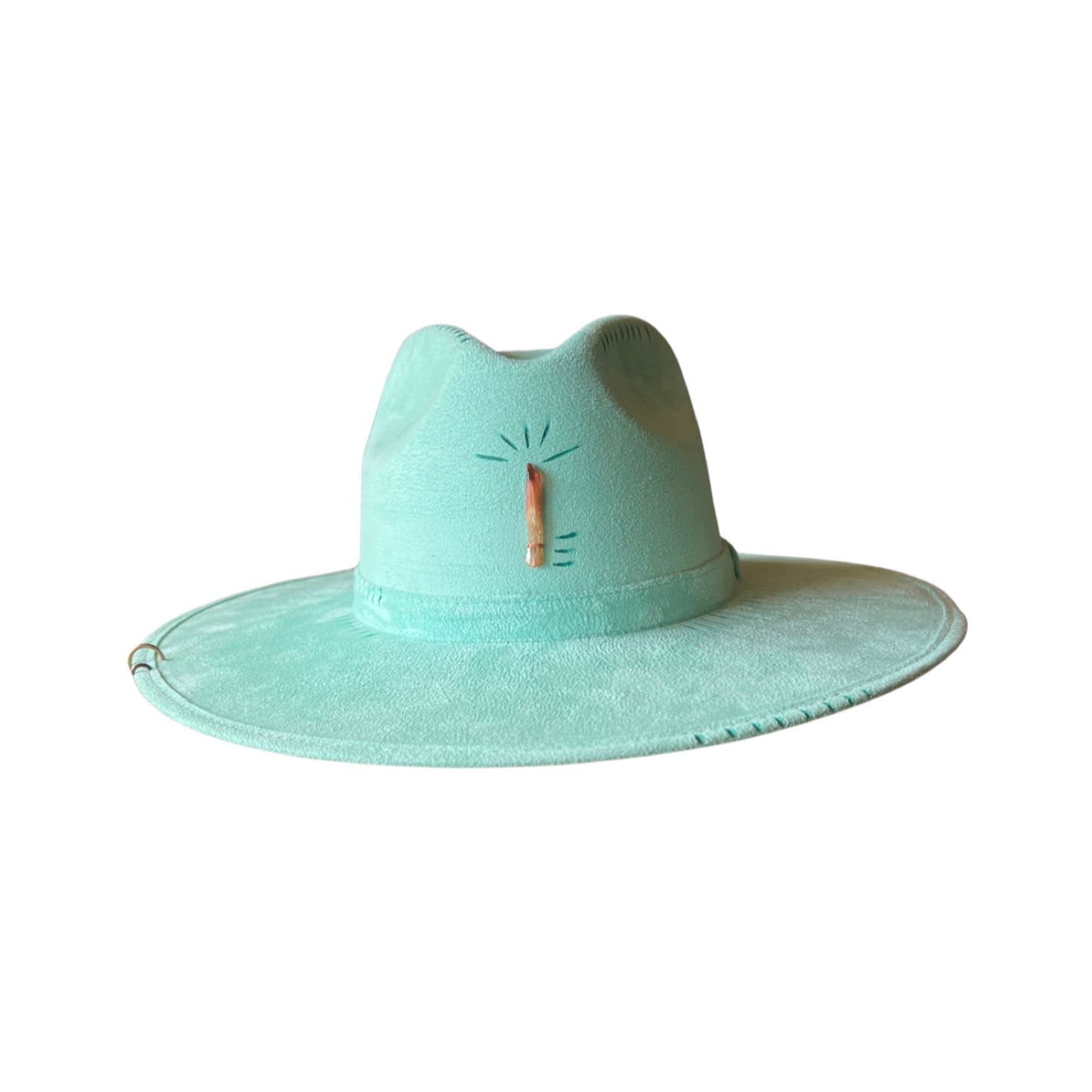 Turquoise Love Hat With Front Burnouts